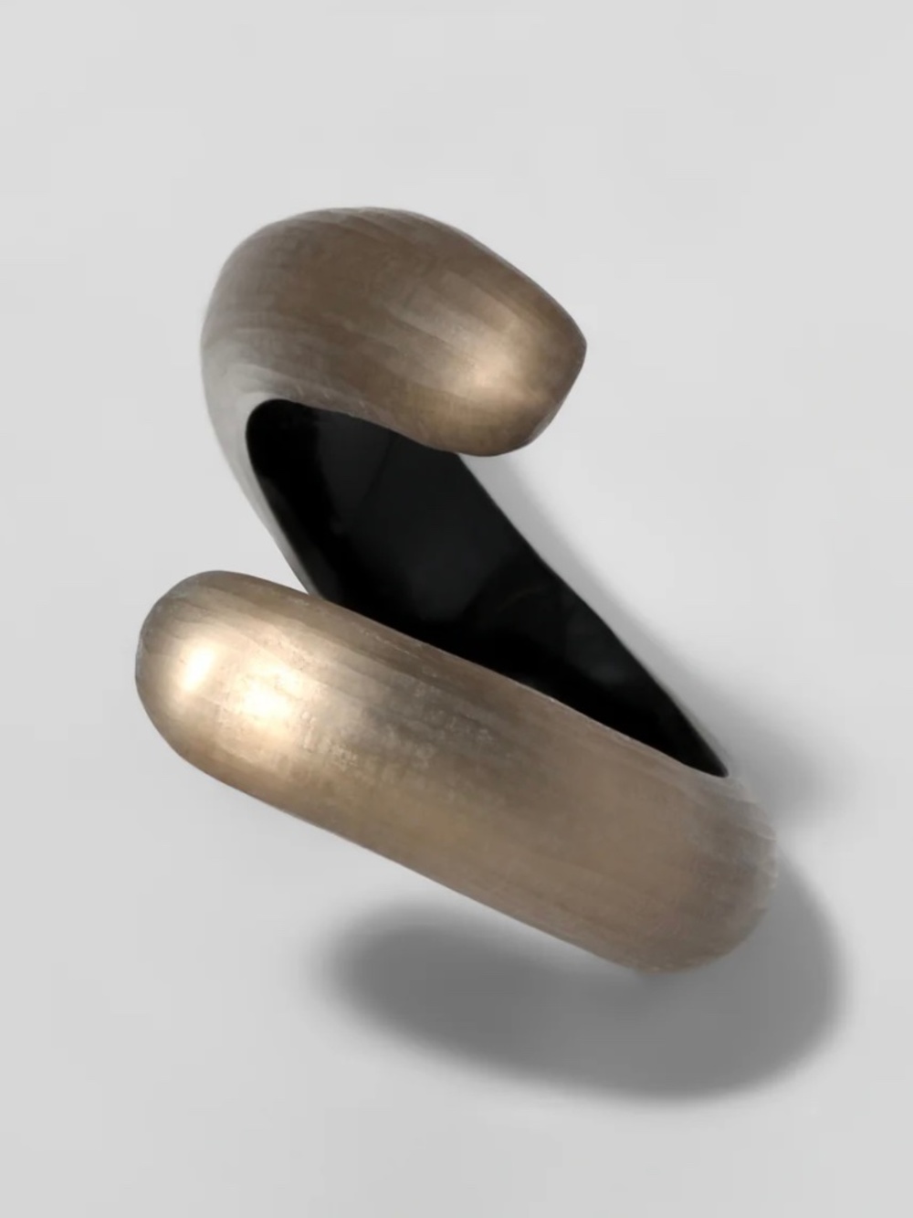 ALEXIS BITTAR Warm Gray Archive Lucite Coil Ring LIMITED EDITION